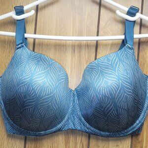Soma Vanishing Back Balconet Bra - Feather Geo Teal 36G (DDDD)